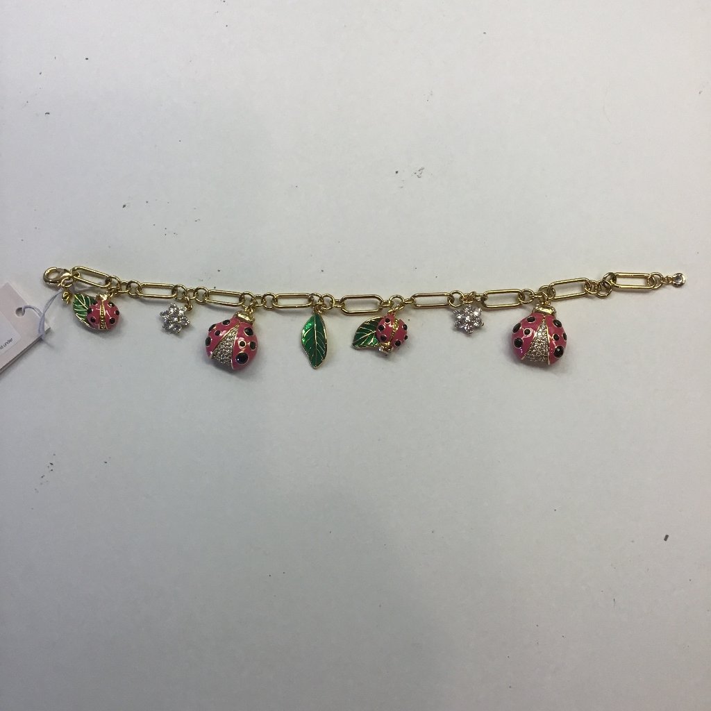 Kate Spade New Hot Pink Ladybug Charm Bracelet